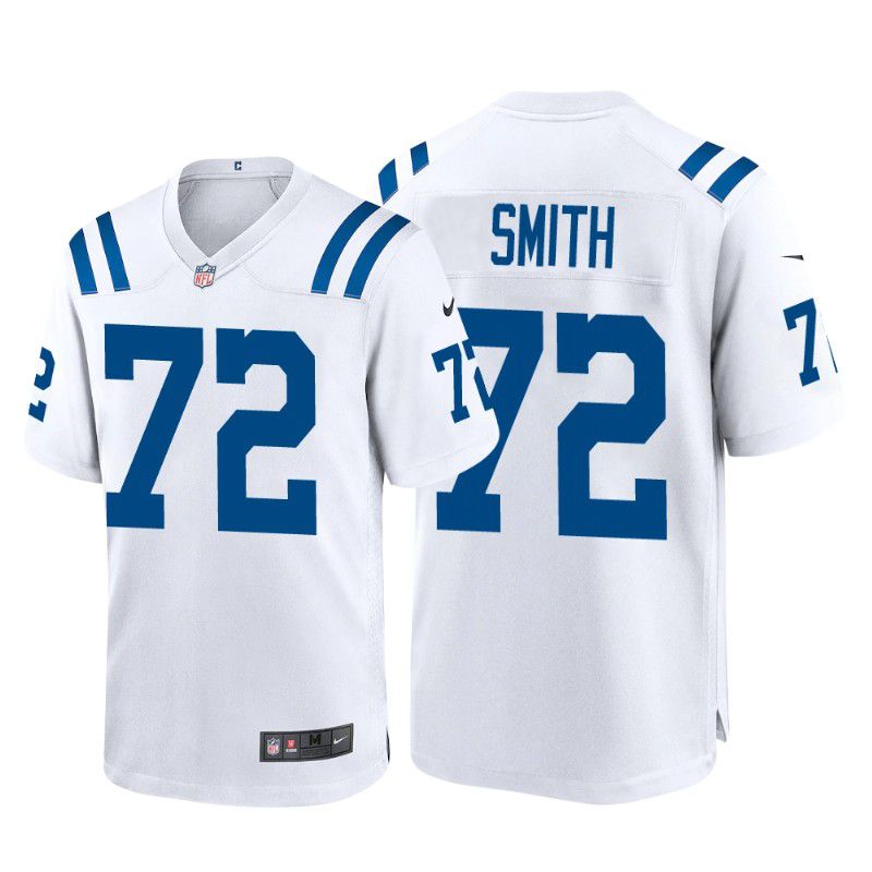 Men Indianapolis Colts 72 Braden Smith Nike White Game NFL Jersey